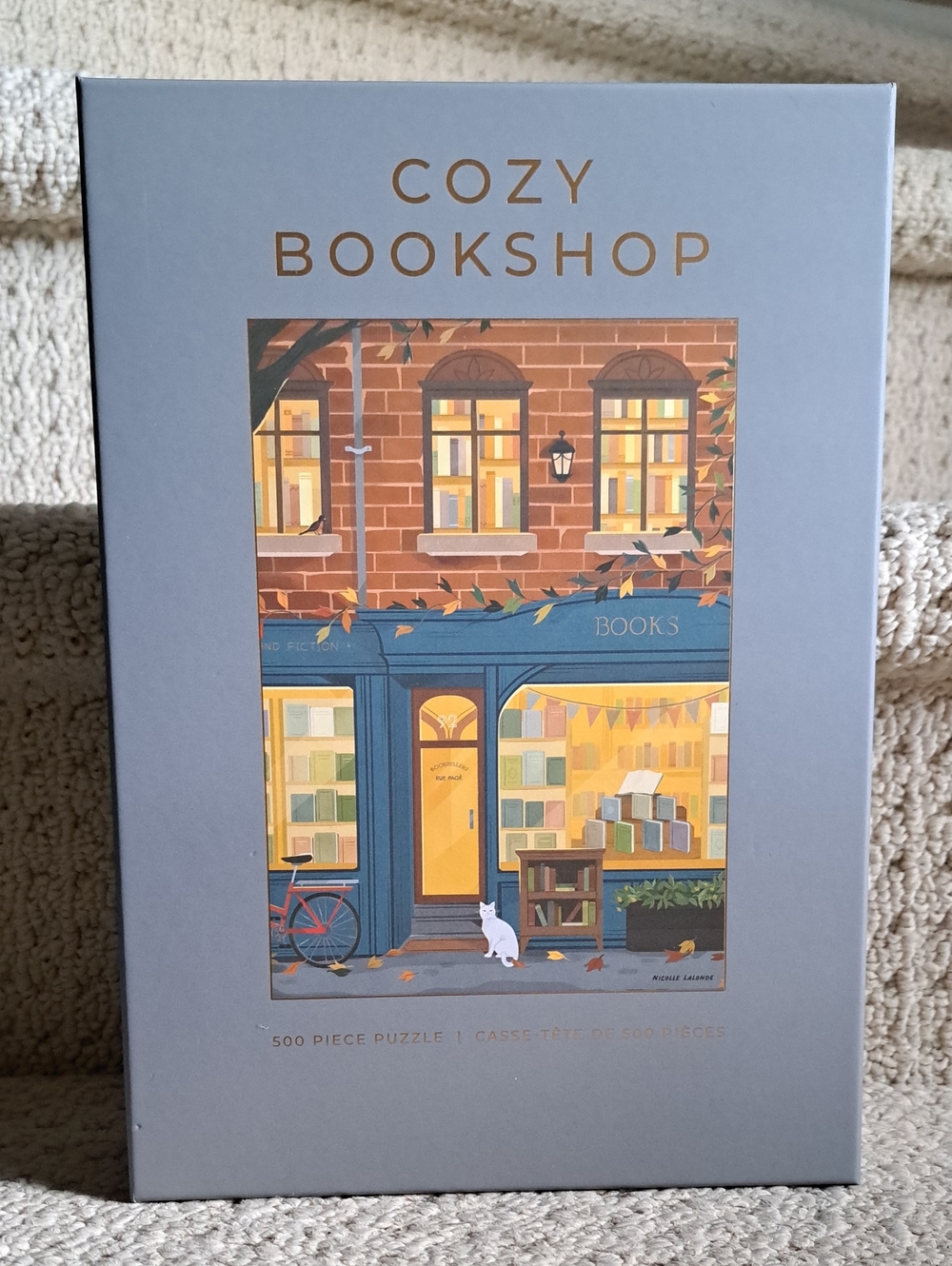 HOBBRY Cozy Bookshop 500 Piece Jigsaw Puzzle Factory Sealed! New.